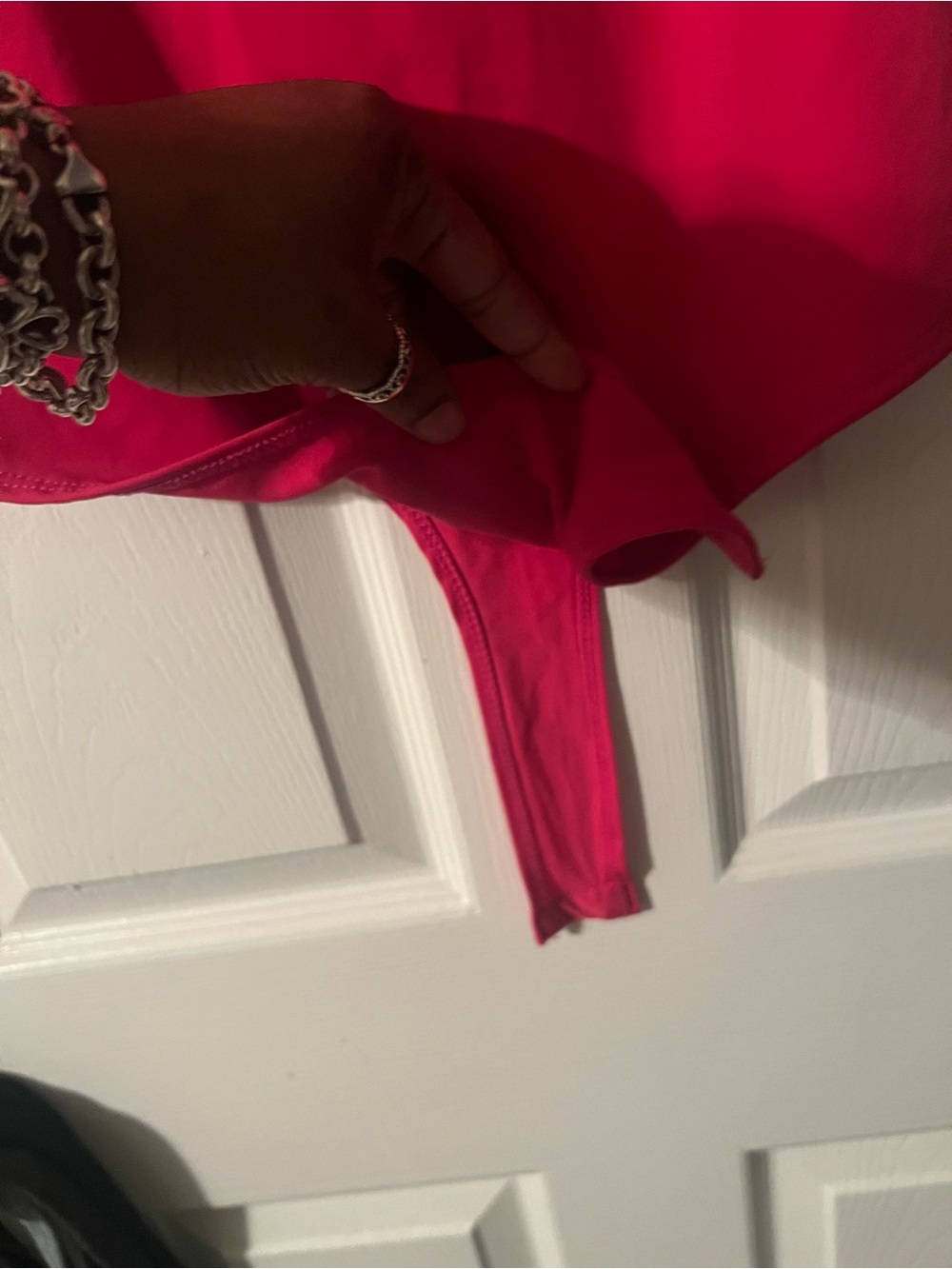 Women's Hot Pink Thong Bodysuit